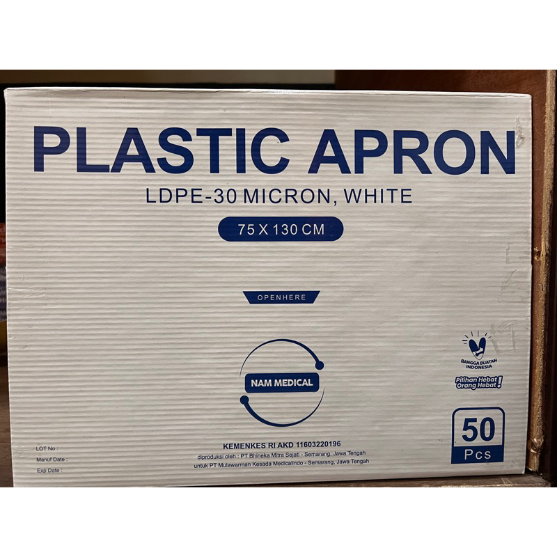 Apron Plastic Nam Medical