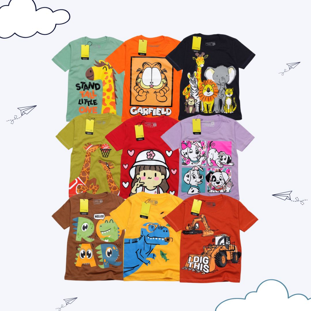 Kaos Anak Laki Laki 1-8 TAHUN [S,M,L,XL] Pusat Grosir Ecer KAOS DISTRO ANAK PEREMPUAN Karakter Lucu Dino RGKIDS