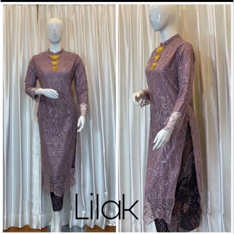 ORIGINAL KEBAYA TUNIK VETNAM BAHAN TILLE BORDIR TERLARIS//SETELAN KEBAYA MODERN//SERAGAMAN//KONDANGAN