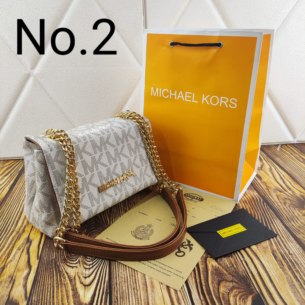 MK SLING SIGNATURE (free paperbag) uk.22x15 - MK OFFICE KULIT | TAS HANDBAG WANITA | TAS NGAJI IBU IBU TERLARIS - Tas wanita MK terbaru dan terlaris tas kekinian tas bahan import tas premium bahan lembut 2535