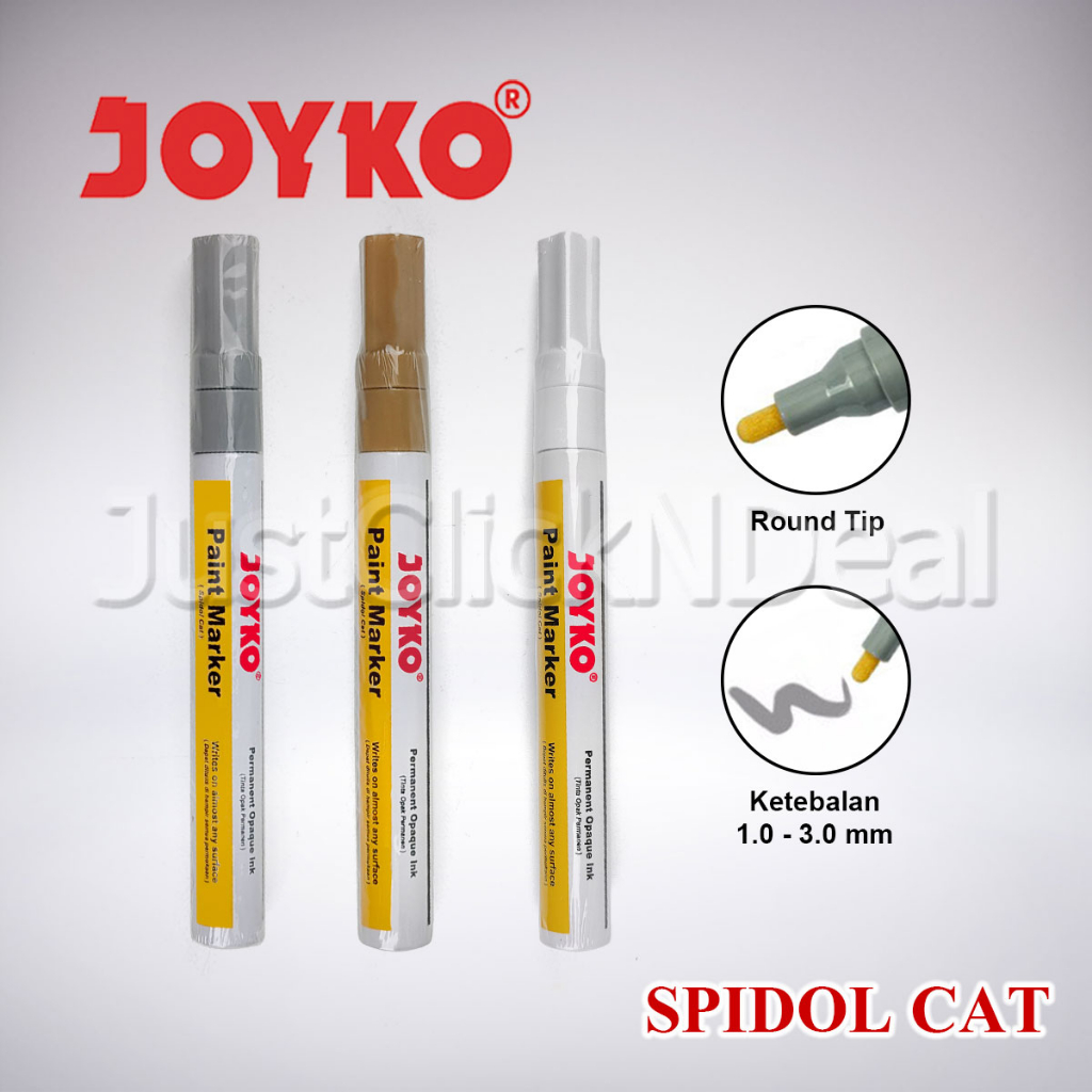 

Joyko Spidol Cat Warna Putih Gold Silver Permanent Paint Marker