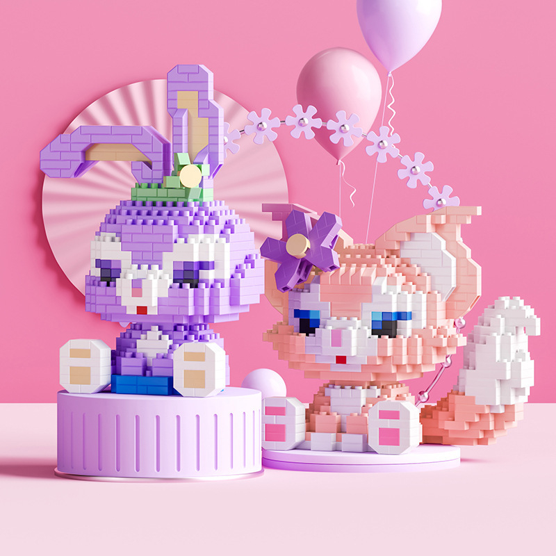 [Diskon 50%]Mainan Balok Susun Kartun Sanrio Kuromi Melody Cinnamoroll Pom Pompurin block Bersepeda 3D Nano Block Puzzle Building Bricks Mainan Blok Mainan Anak DIY Mainan Edukasi Yang Lucu Mainan Perempuan