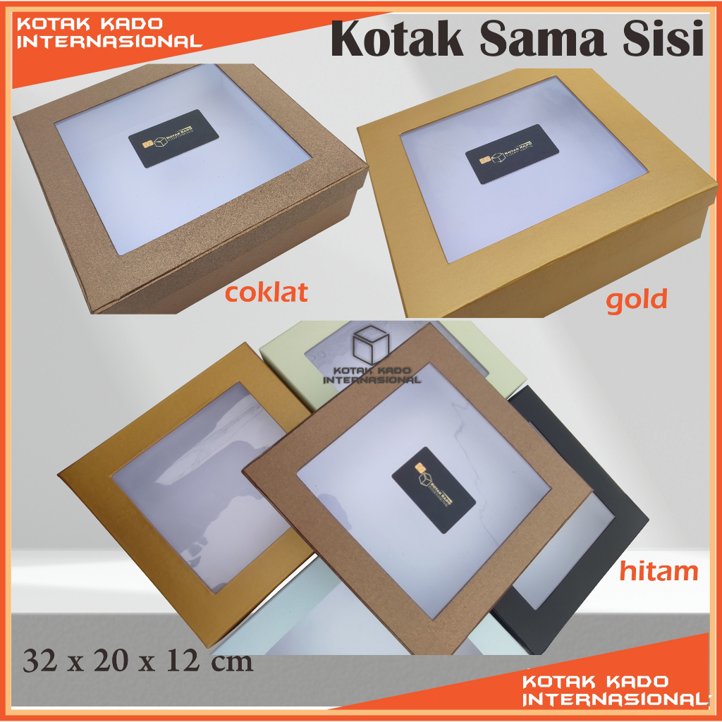 

Box Mika Seserahan Hampers Hardbox kreasi Hadiah BRAND Keliatan Merk kado gifts Square Persegi