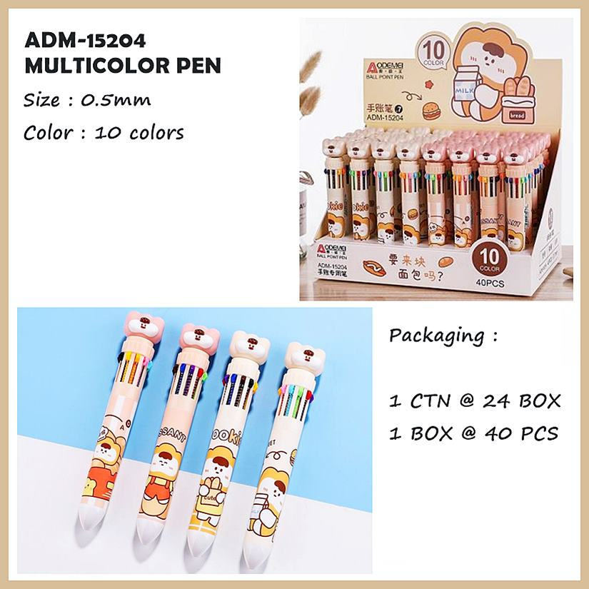 

Pulpen SQUEEZY 10 warna (ADM-15204) 1pcs