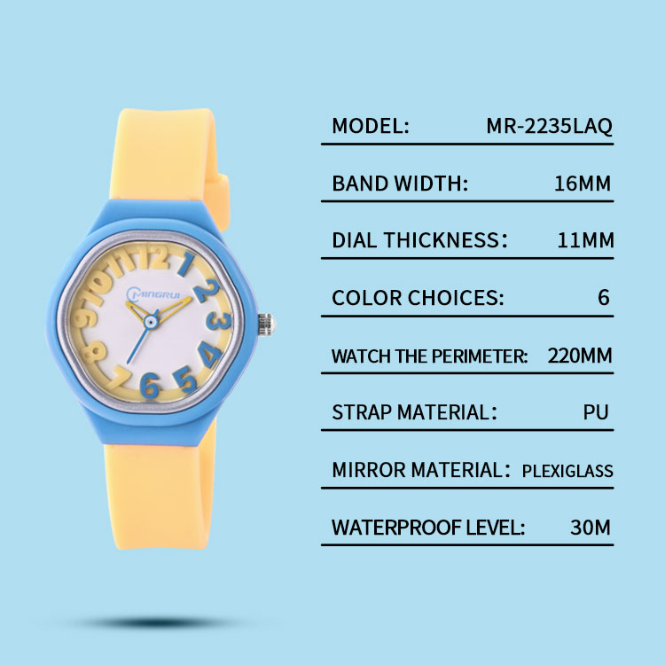 MINGRUI Jam Tangan Wanita Analog girl junior high school and elementary Jam Tangan Analog anak waterproof sport watch pointer type electronic watch male cute fashion simple