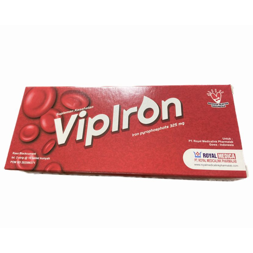 VIPIRON BOX 30 TABLET Memenuhi Kebutuhan Zat Besi Pada Penderita Anemia