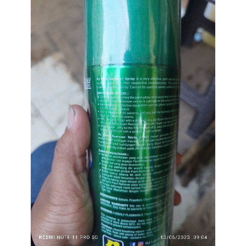 remover spray perontok cat rj london 400cc