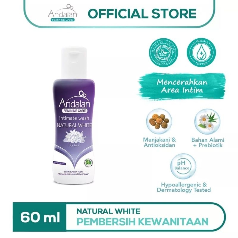 Andalan Feminine Care NATURAL WHITE /Pembersih Kewanitaan/ Sabun Kewanitaan /Feminine