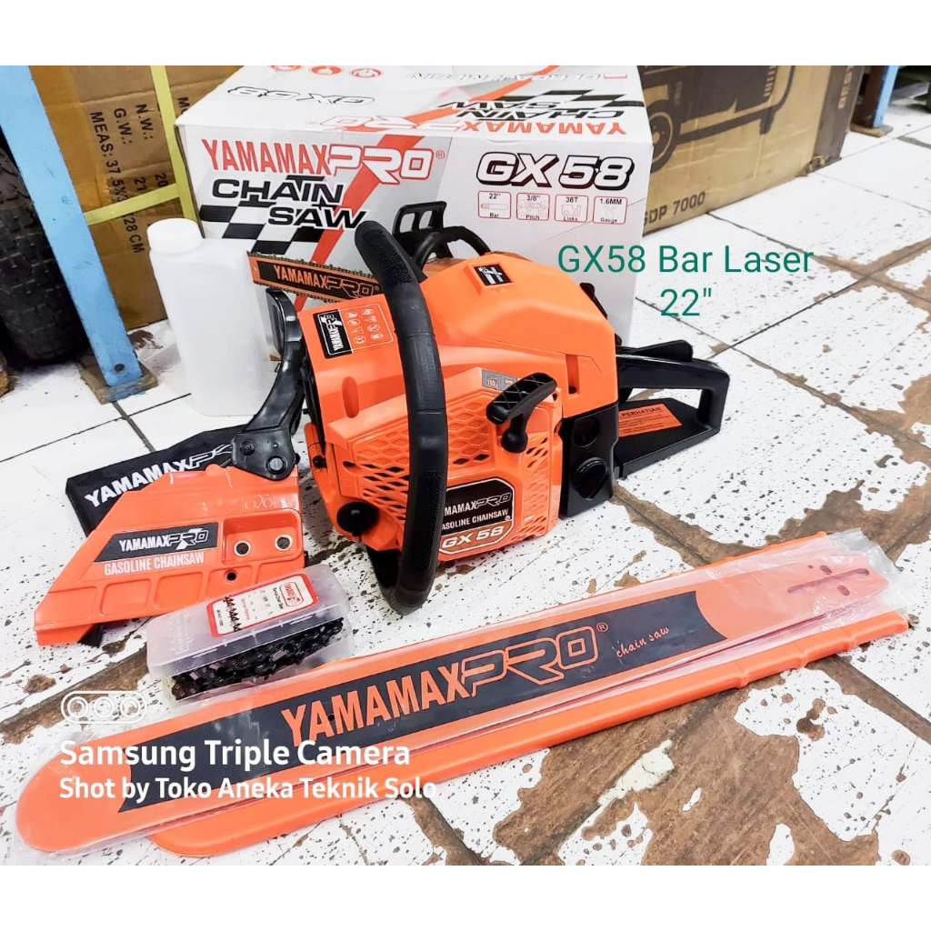 Chainsaw Yamamax GX58 Pro Lasertip Bar Baja 22" Yamamax GX 58