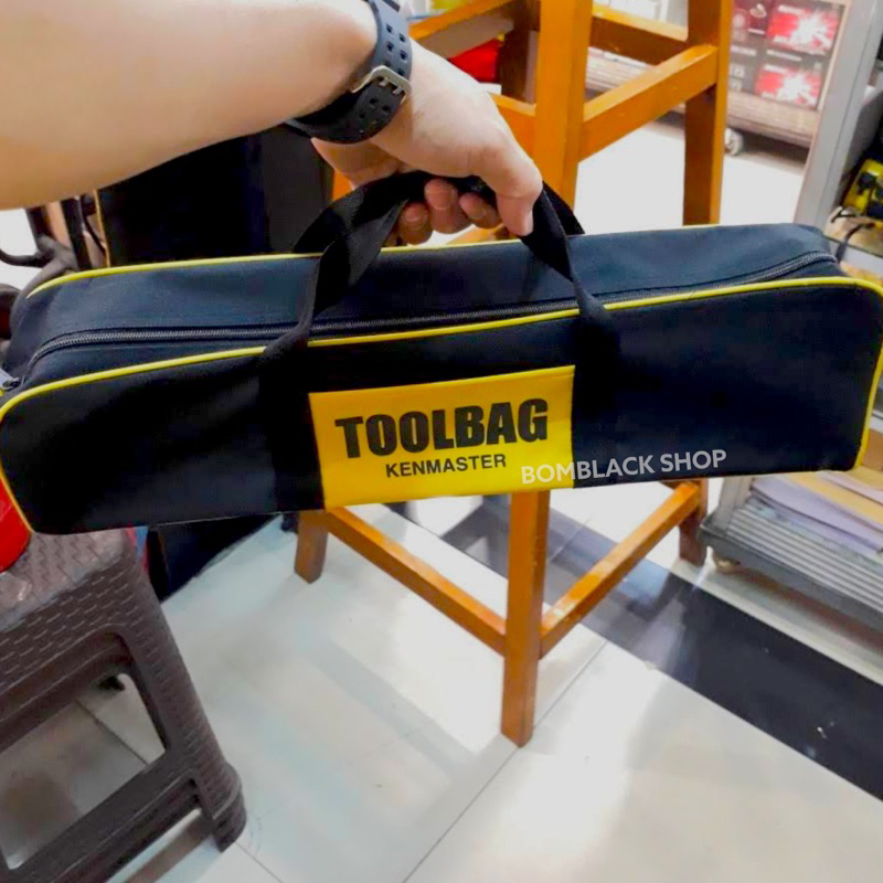 Tas Peralatan Perkakas HItam Kuning KENMASTER Tukang Toolbag Tool Bag MURAH