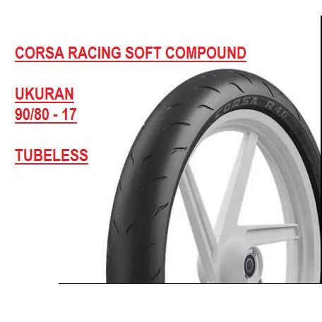 Ban luar motor Corsa R46 - 90/80 - ring 17 Tubless - Setara 300 - 17 R 46 platinum racing SOFT COMPO