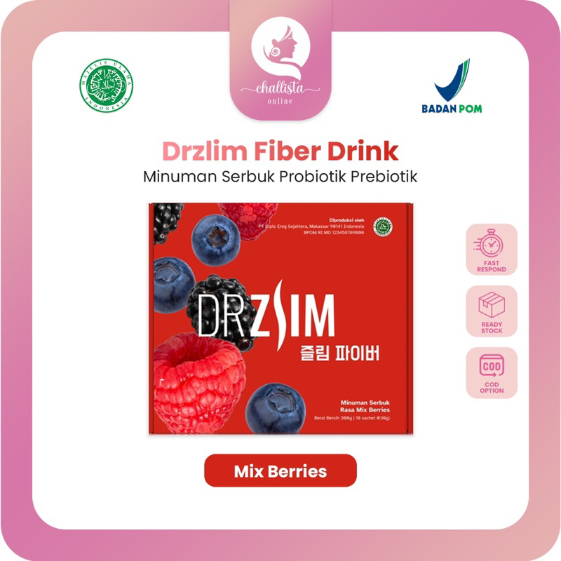 Drzlim Dr Zlim slimming fiber probiotik prebiotik minuman serbuk vitamin diet detox