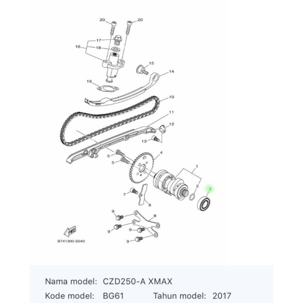 Bearing Noken As XMAX / BEARING / 93306-002XM