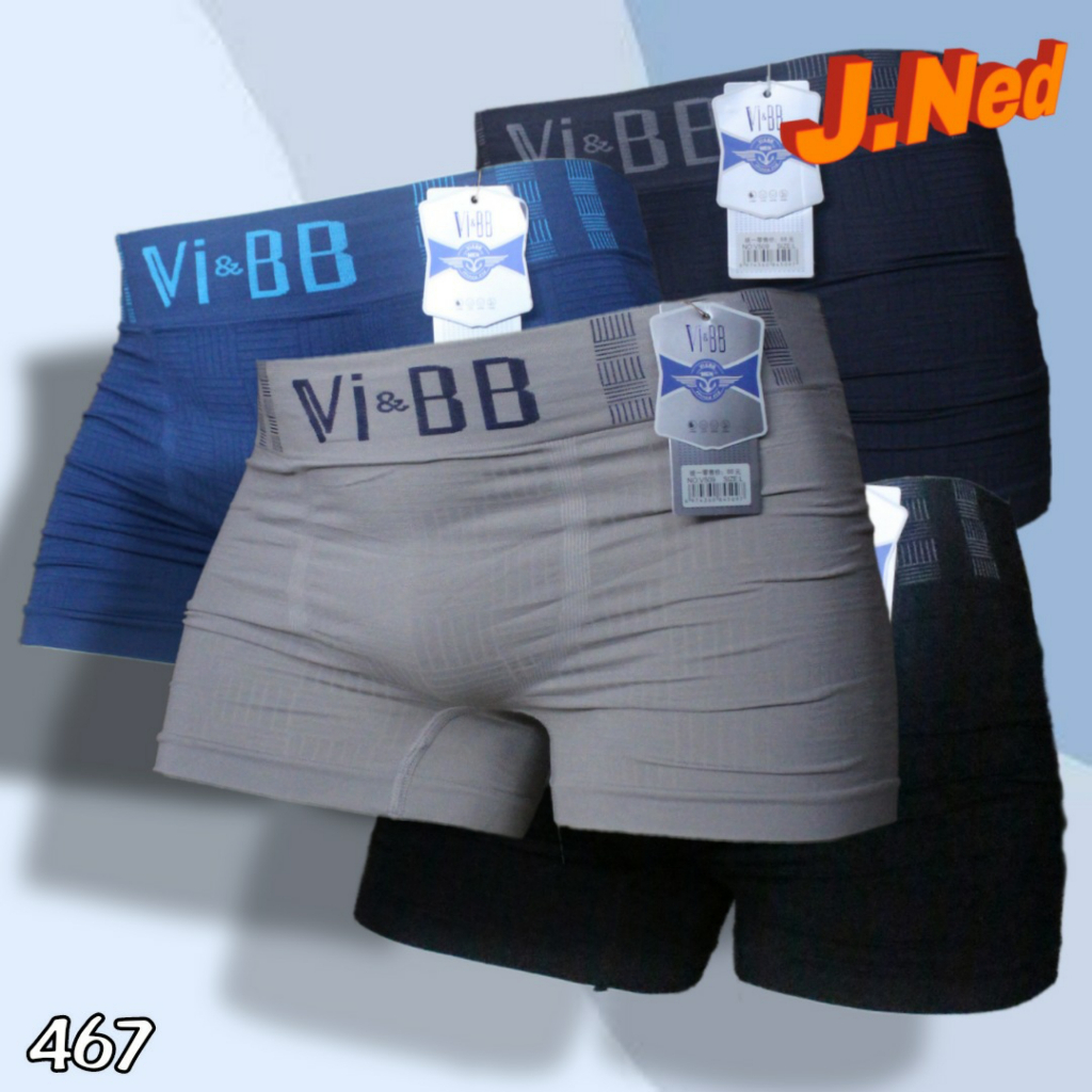 J467S (6 PCS) Celana Dalam Pria Boxer IMPORT M L XL