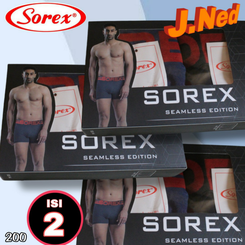 J200D 2 PCS CELANA DALAM PRIA BOXER SOREX SIZE M - XXL