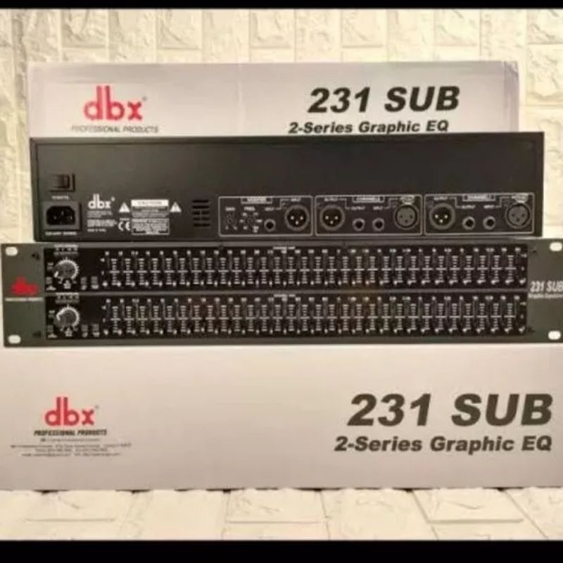 equalizer dbx 231 sub 231 + subwofer dbx231sub 2×31band