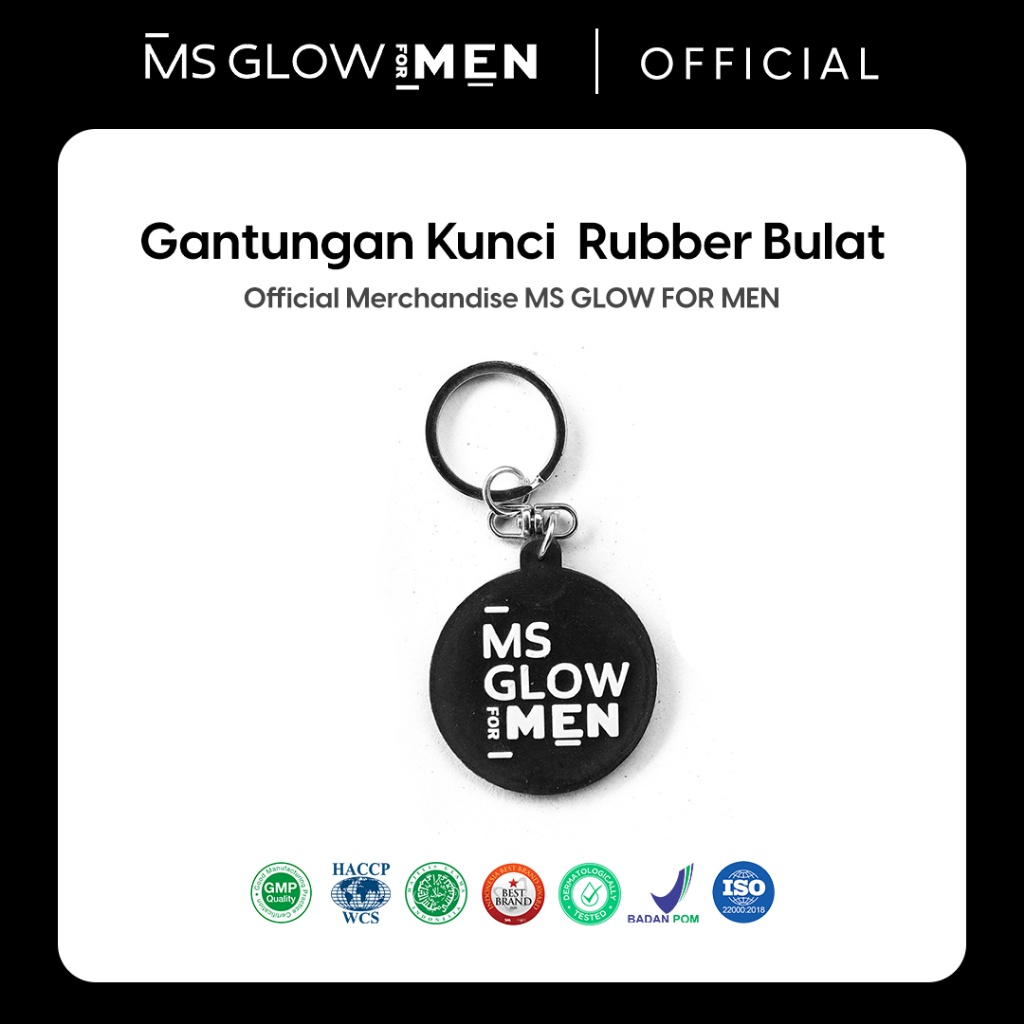 (Merchandise) MS Glow For Men - Gantungan Kunci Rubber Bulat Men
