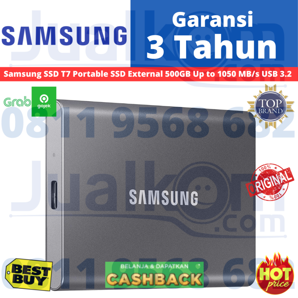 SSD Samsung T7 Portable SSD External 500GB Garansi 3 Tahun