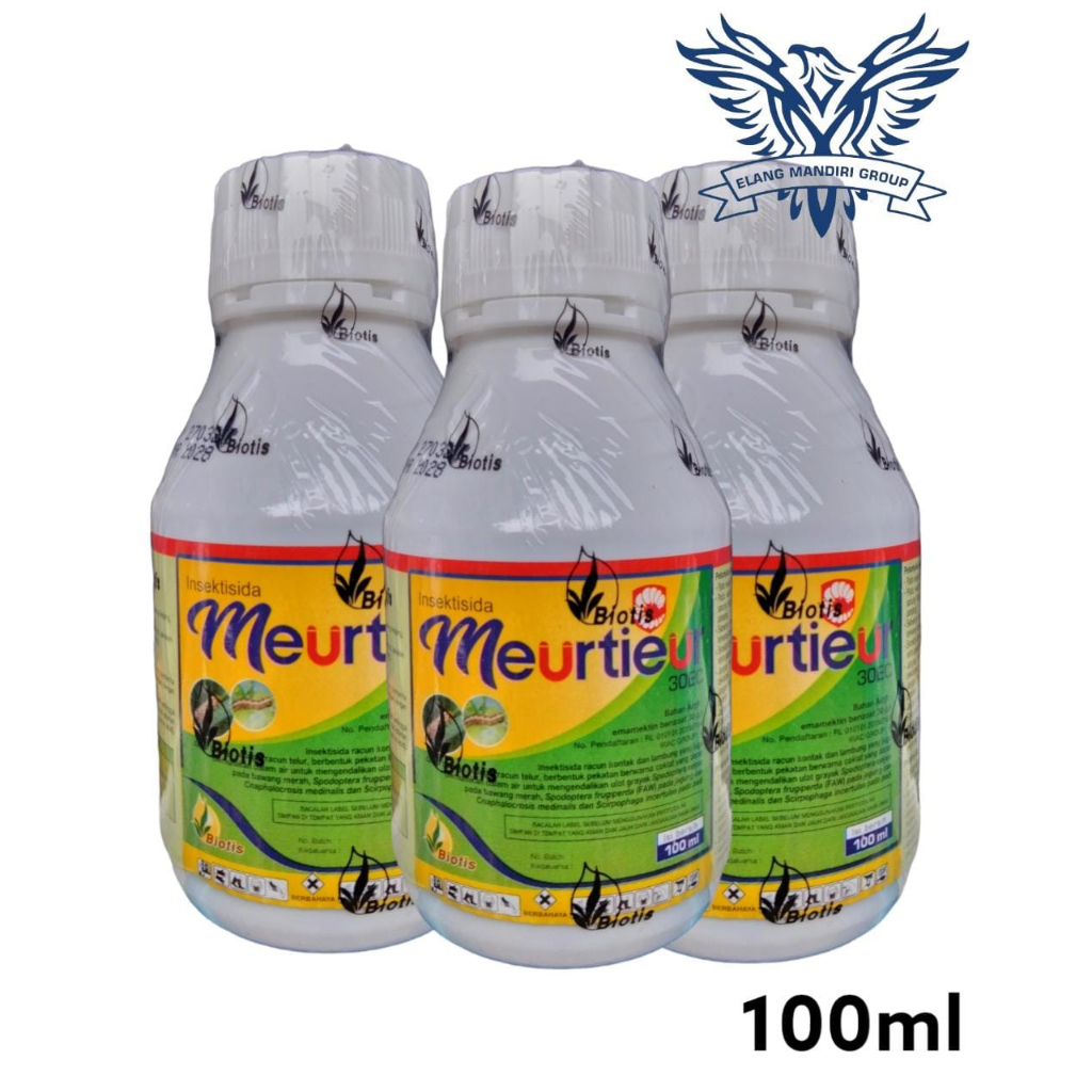 MEURTIEUR 100 ml MERTIR 30EC Insektisida EMAMEKTIN BENZOAT 30 g/l Pembasmi hama ulat Grayak Pada Tanaman Padi Biotis Agrindo MERTIR