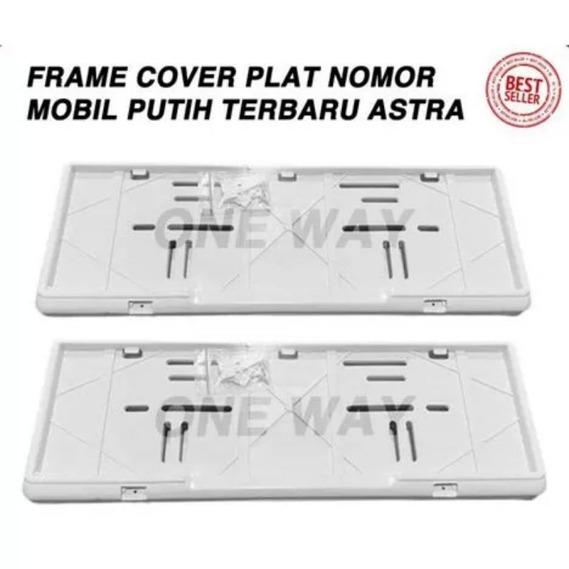 COVER PLAT NOMOR  MOBIL FRAME HITAM&amp;PUTIH