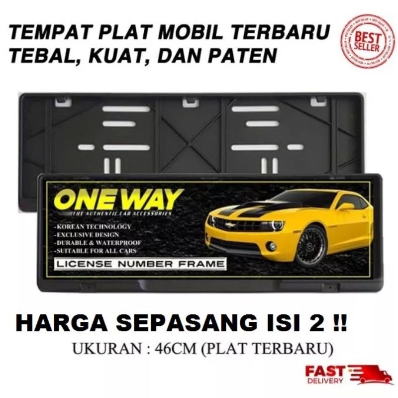 COVER PLAT NOMOR  MOBIL FRAME HITAM&amp;PUTIH