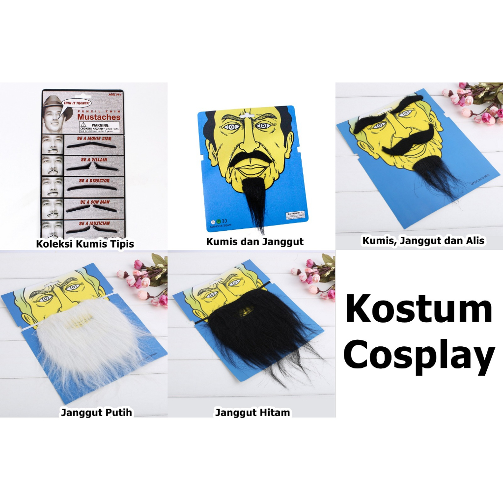 Kumis Cosplay / Fake Mustache / Kumis Palsu