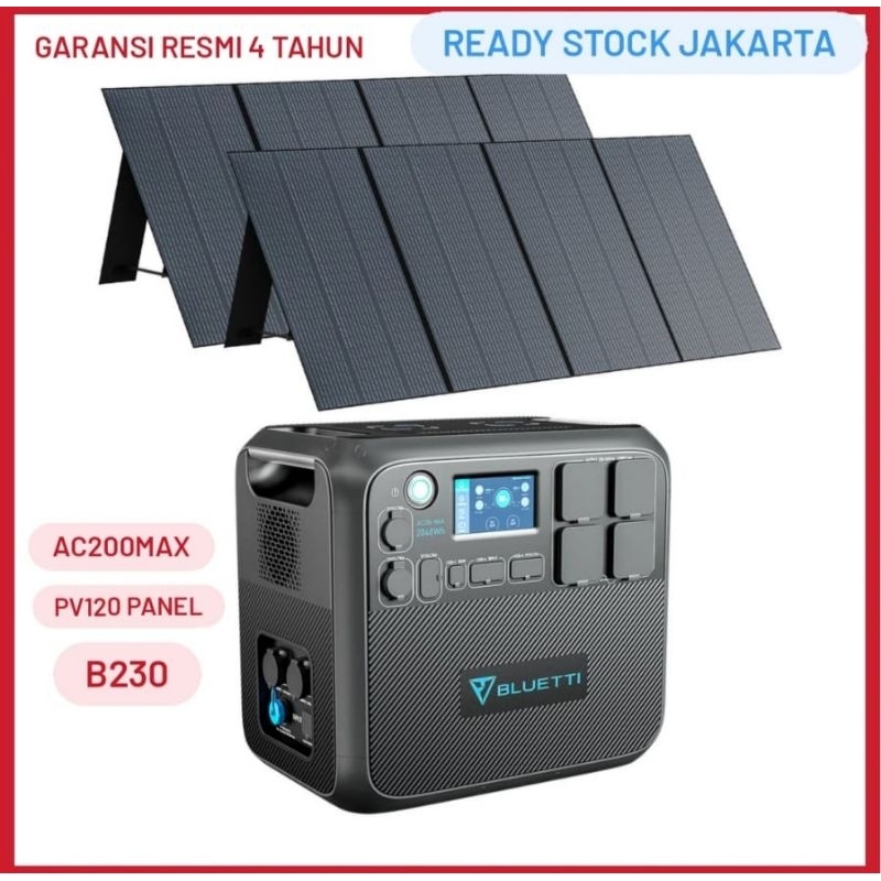 BLUETTI AC200MAX AC300 AC200P AC500 Portable Expandable Power Station Baterai Solar Panel Pengganti 