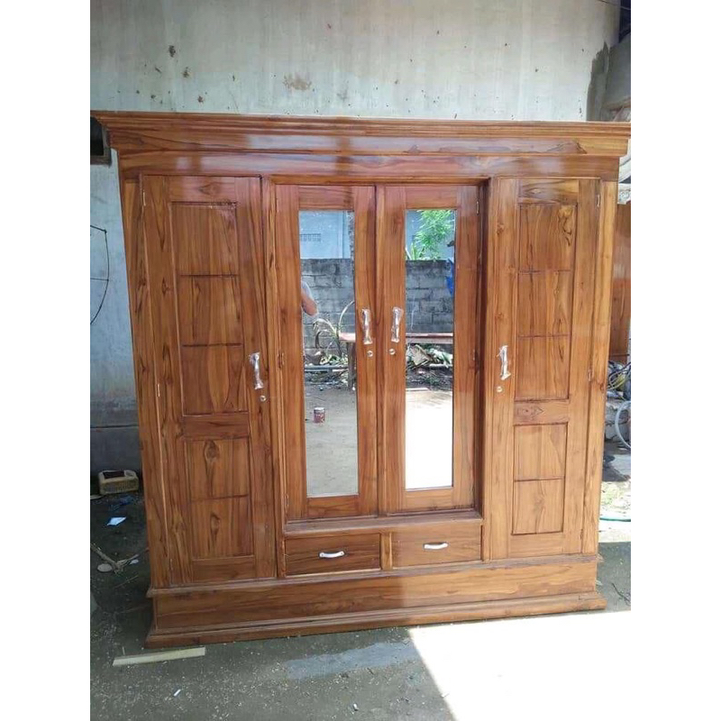 Lemari Kayu Jati 4 Pintu