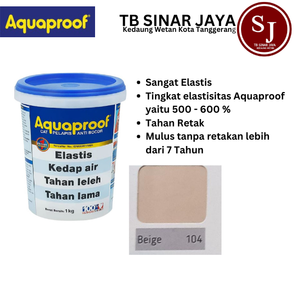 Aquaproof Cat Pelapis Anti Bocor Kemasan 1kg - 104 Beige