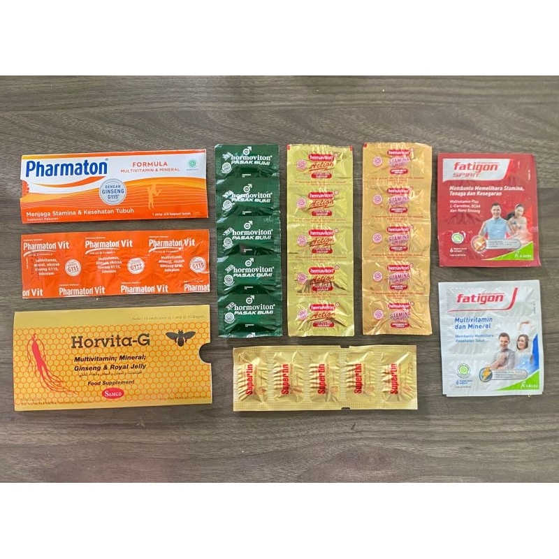 Suplemen Untuk Stamina FATIGON SPIRIT/HEMAVITON ACTION/PHARMATON FIT/HORMOVITON/SUPERTIN/HORVITA G