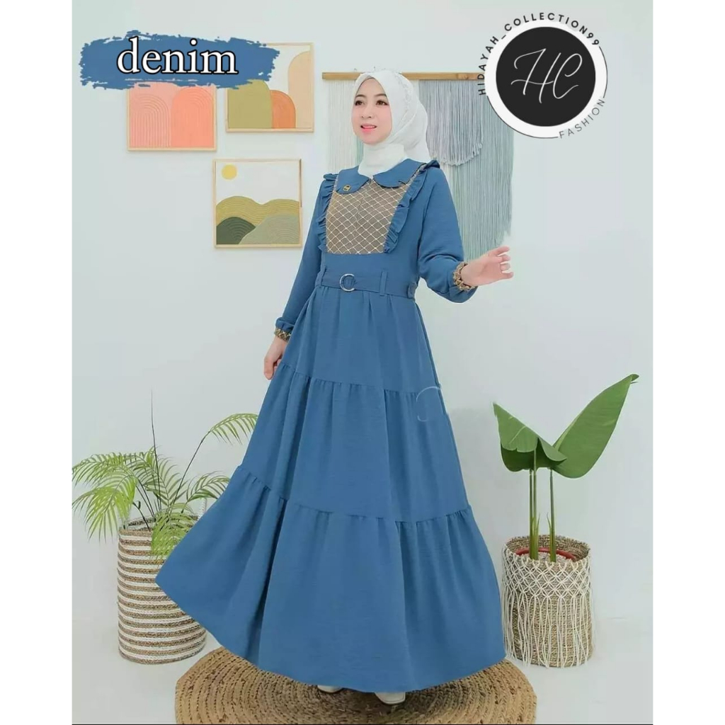 Gamis Wanita Viral Warna Mint Sage Dress Impor Terbaru 2023 Monalisa Dress Bahan Crinkle Aplikasi Renda Free Ikat Pinggang Misah OOTD Gamis Kondangan Premium Busui Freindly