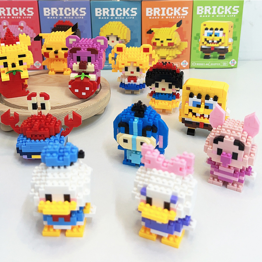 Block Toys Mainan Balok Susun Disney Nano Block  Bricks Mini