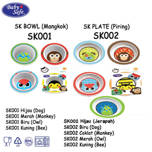 BABY SAFE Mangkok bayi - Piring bayi - Baby Bowl SK001 - Plate SK002