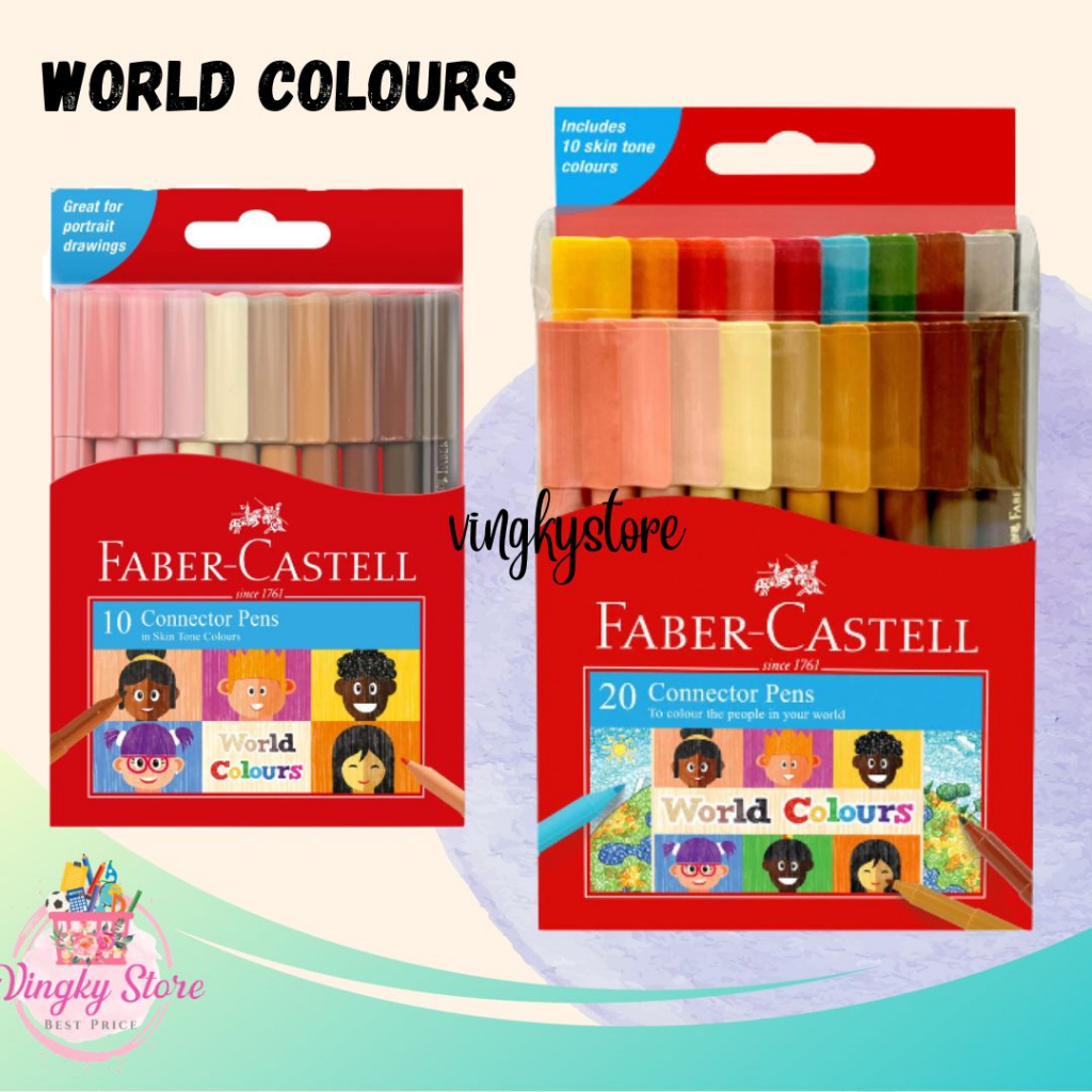 

Spidol Warna / Connector Pen World Colours Skin Tone Faber Castell