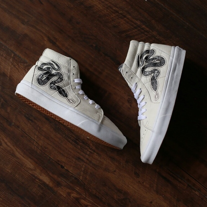 Vans Sk8-Hi Leather Snake White True White Original