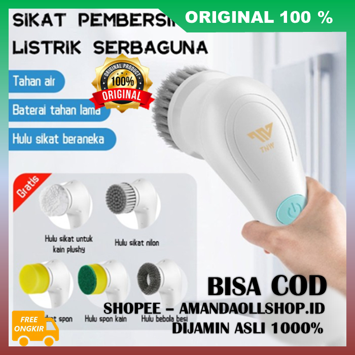 Sikat Elektrik Sikat Pembersih Serbaguna Sikat Elektrik 5 in 1 100% ASLI