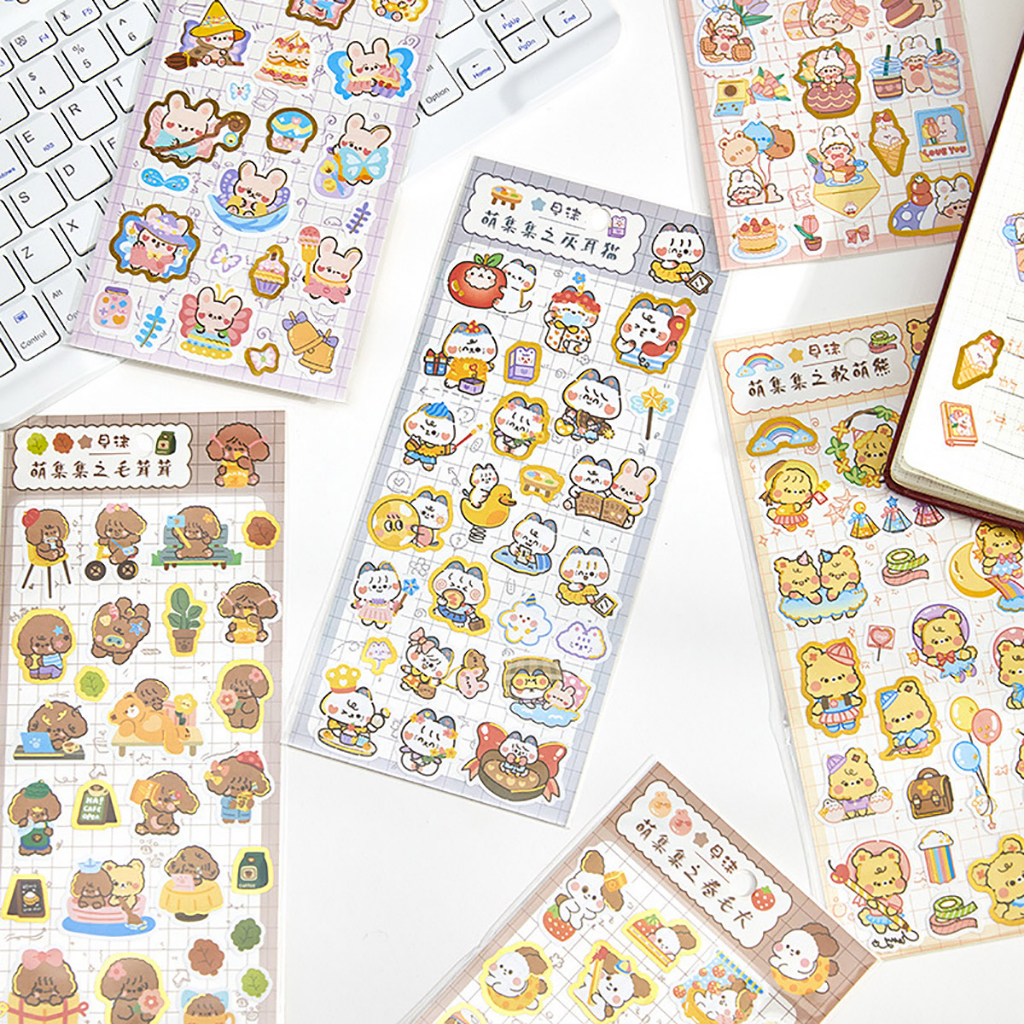 

MOEJIJI CUTE ANIMALS DIARY DECO STICKERS | DEKORASI STIKER LUCU