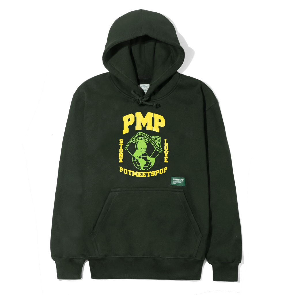 Pot Meets Pop Jaket Hoodie - Stone Love Hoodie Green Ss23 - Hoodie