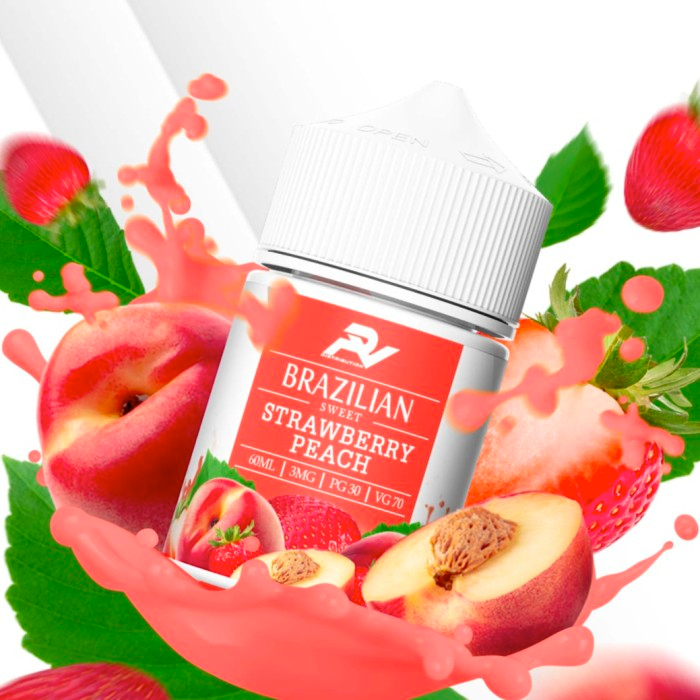 LIQUID 60ML BRAZILIAN SWEET STRAWBERRY PEACH 3MG