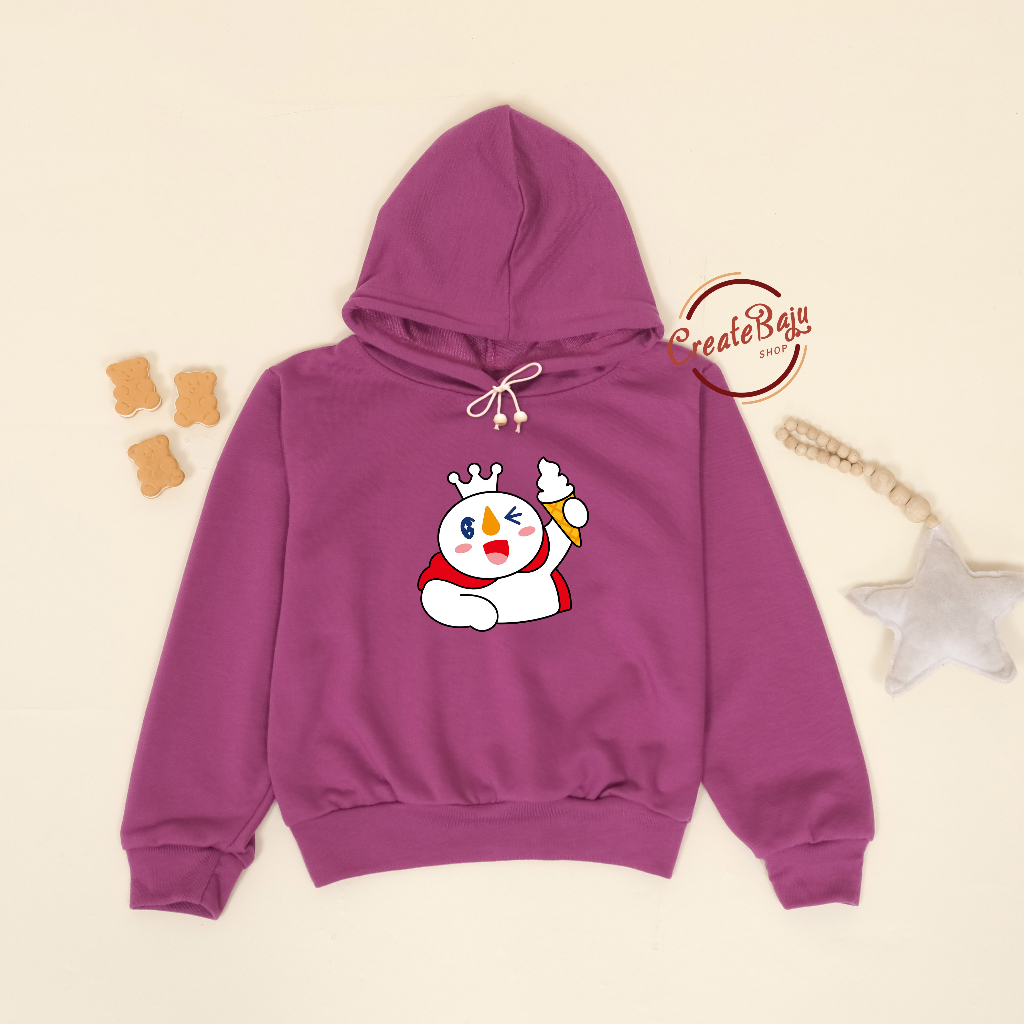 JAKET HOODIE ANAK UNISEX MIXUE UNGU BABYTERRY LENGAN PANJANG FASHION TERMURAH JAKET ANAK POLOS