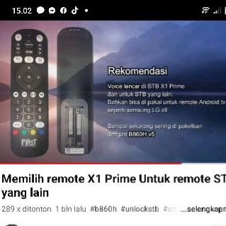 REMOTE STB ANDROID TV SUPPORT BLUETOOTH DAN GOOGLE ASSISTANT VOICE