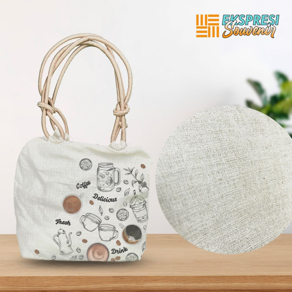 Tas Wanita Totebag Baby Kanvas Tali Sumbu Custom Tas Serbaguna Travel Bag Souvenir