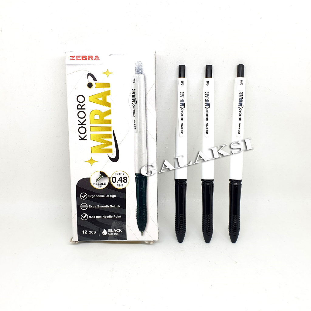 

[BOX/12 PCS] PULPEN GELPEN ZEBRA KOKORO MIRAI 0.48MM