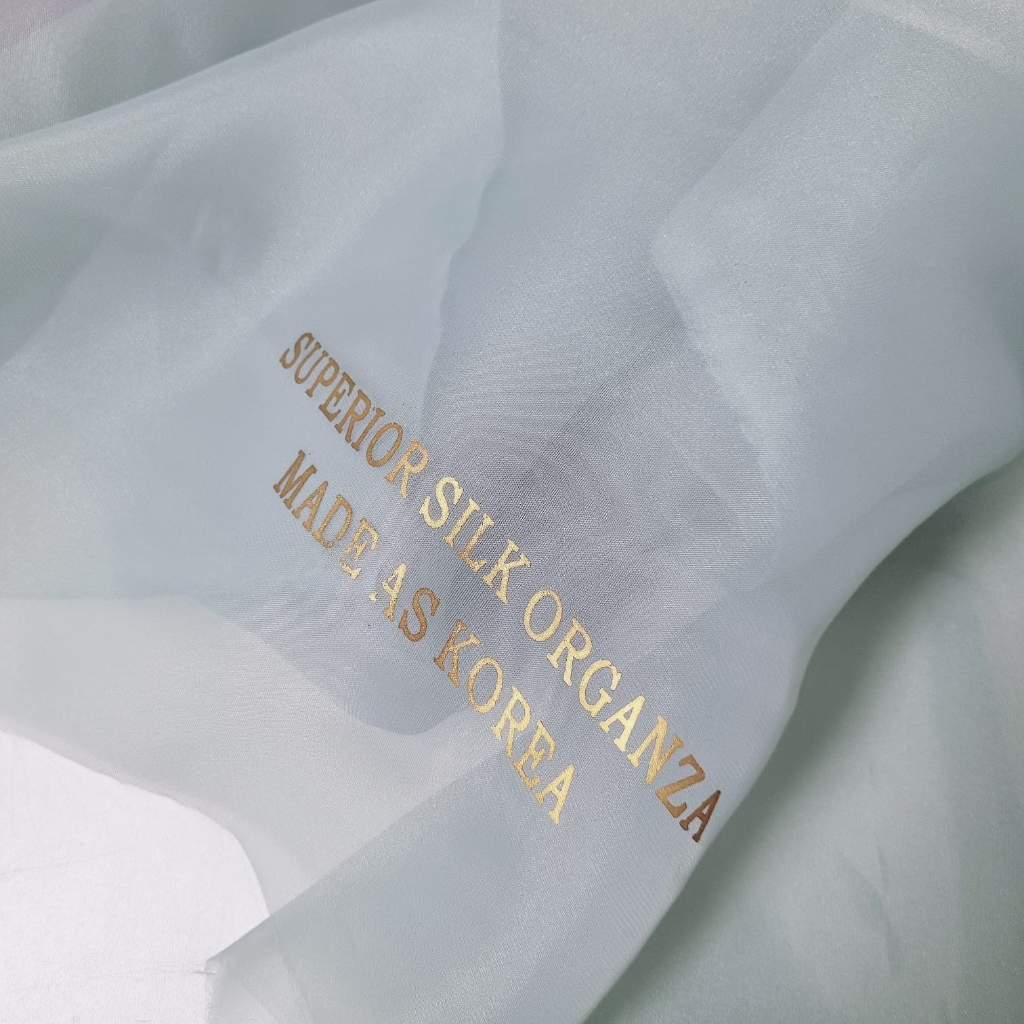 0,5 meter bahan kain organza silk korea polos import soft premium mewah gaun gamis bridesmaid