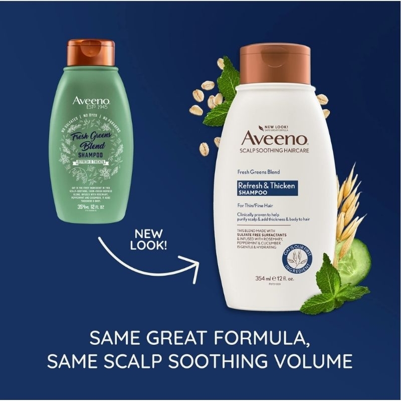 Aveeno Fresh Greens Blend Shampoo / Conditioner 354 ML