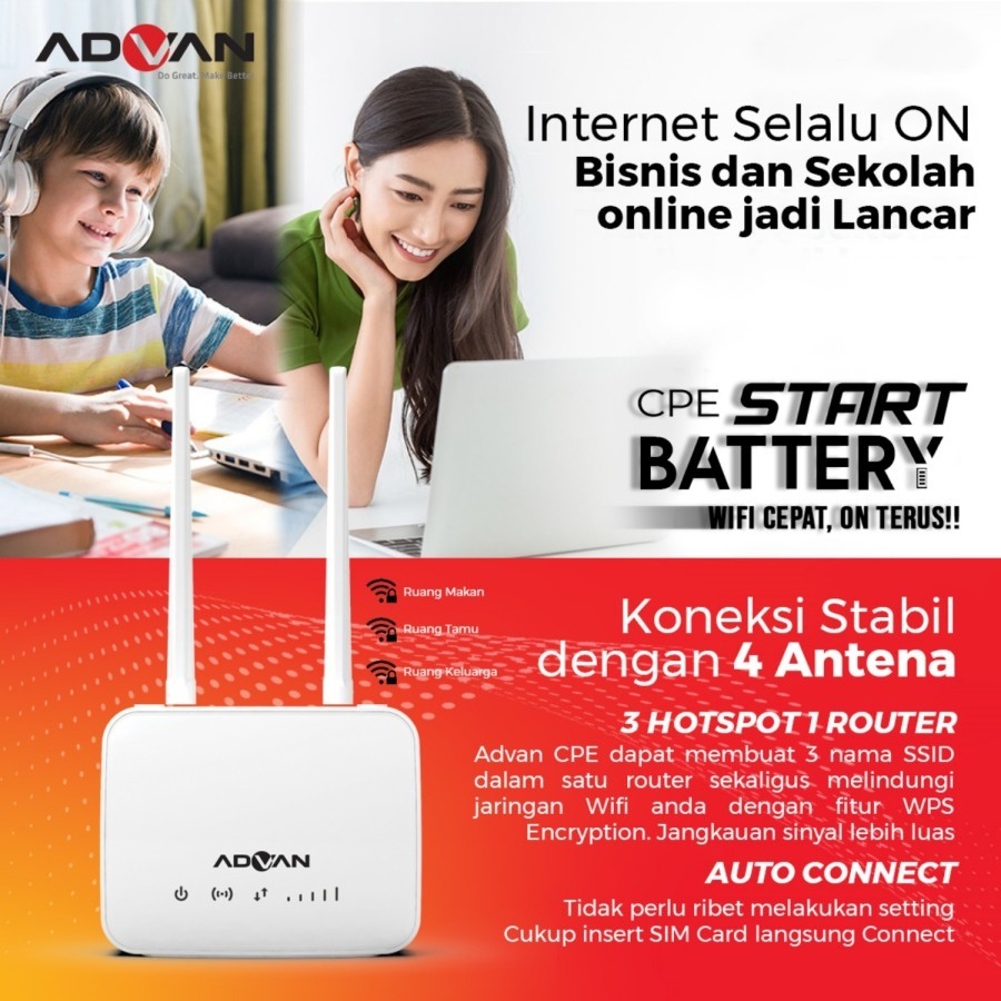 Telkomsel Orbit Modem Advan CPE Start WiFi Hybrid 4G Router Unlock