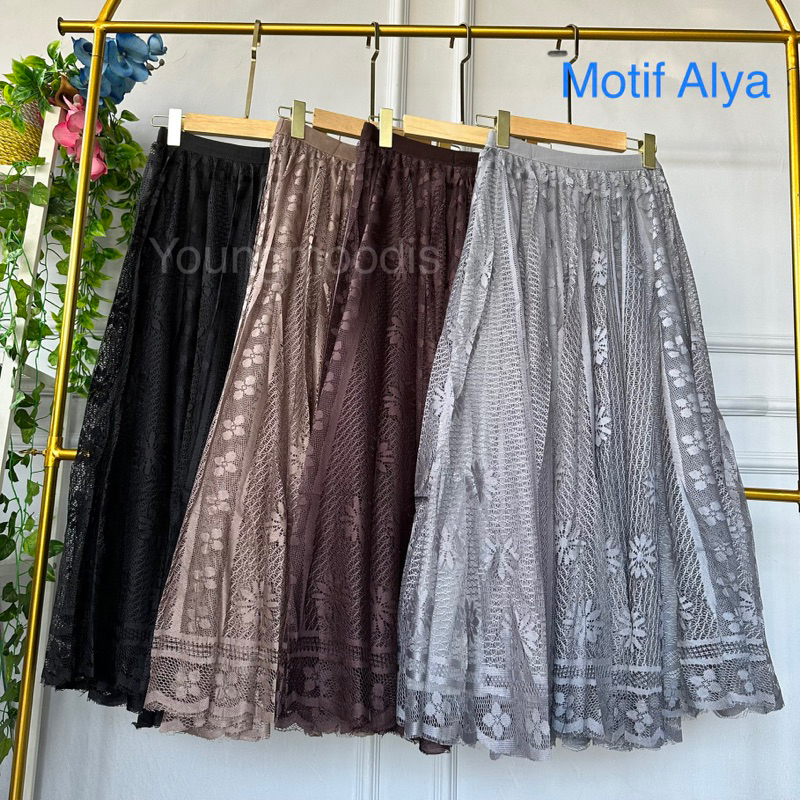 Youngmoodis rok brokat import vintage skirt brocade