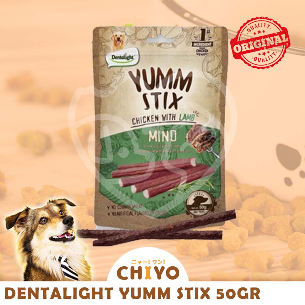 DENTALIGHT YUMMS STIX 50GR - SNACK ANJING