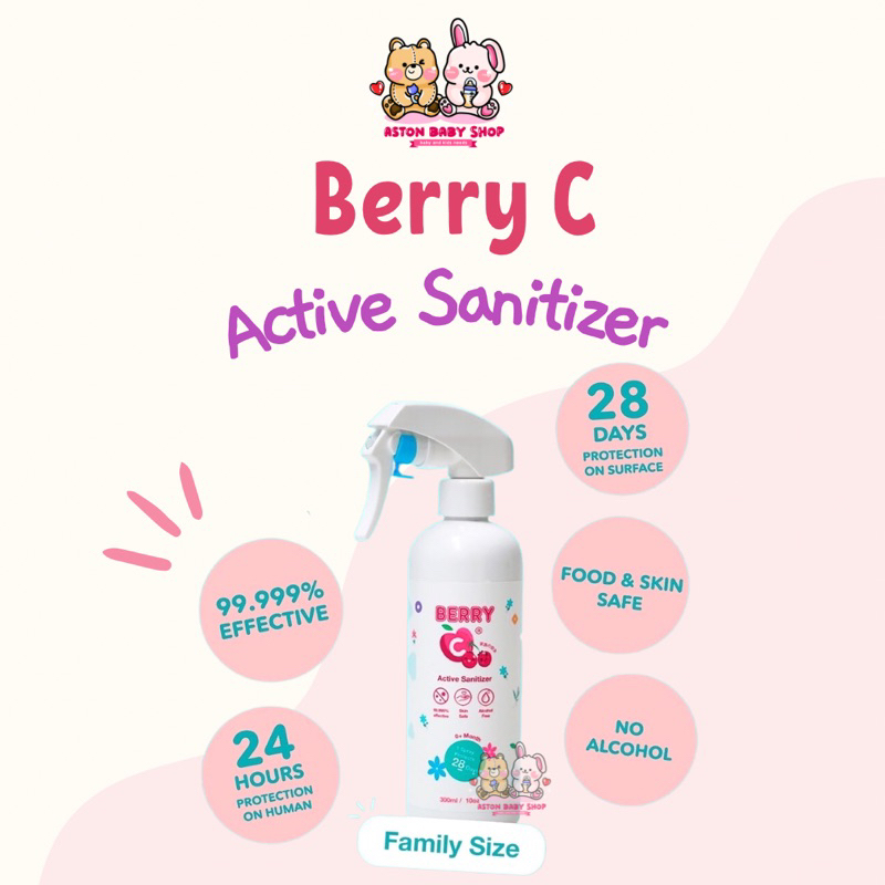 BerryC Berry C Active Sanitizer Spray 300 ml Berry C Sanitizer Water