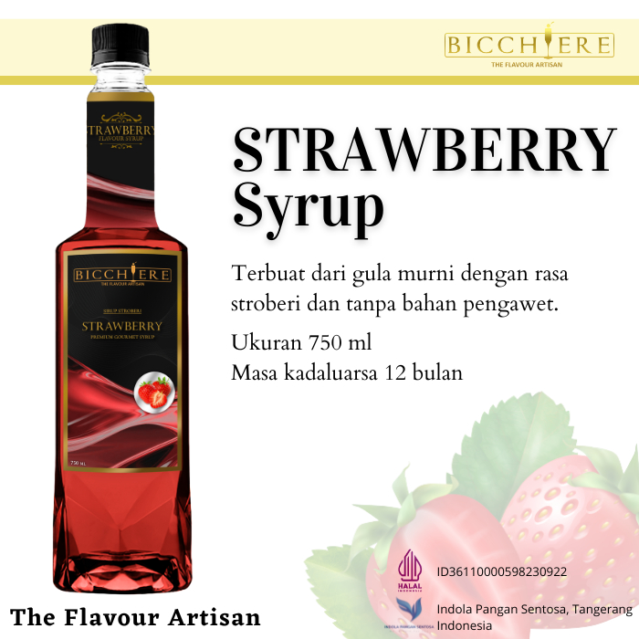 

Syrup Strawberry Bicchiere 750 ml - Sirup Rasa Strawberry Premium